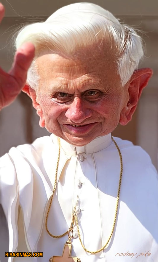 Caricatura del Papa Benedicto XVI 