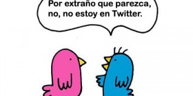 Pájaros hablando de Twitter