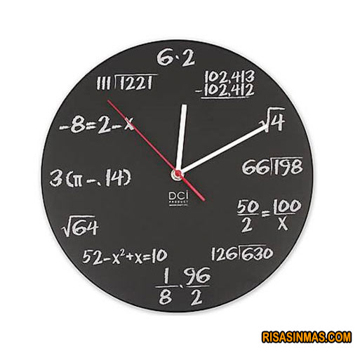 Reloj para matemáticos