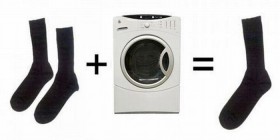 Paradoja de los calcetines y la lavadora