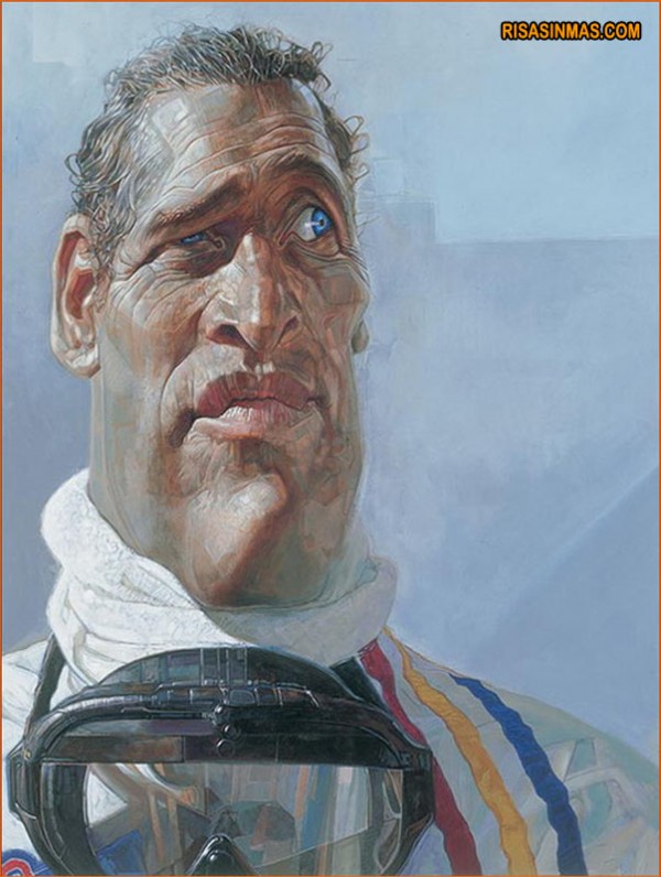 Caricatura de Paul Newman