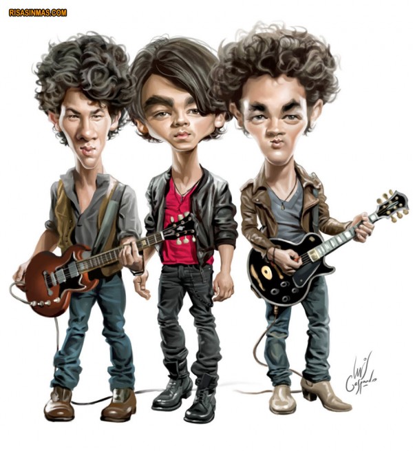 Caricatura de Jonas Brothers