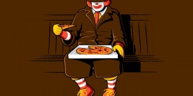 Ronald McDonald se camufla