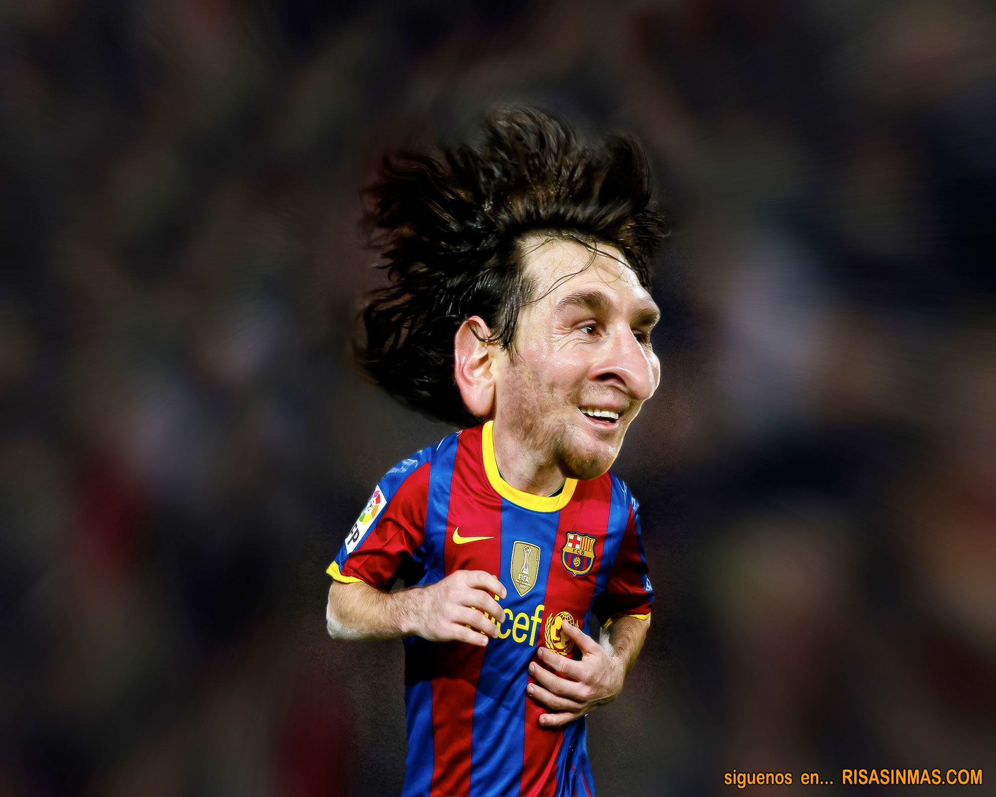 Caricatura de Lionel Messi. 