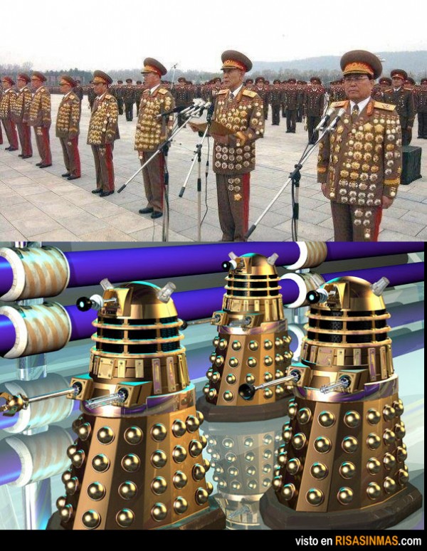 Parecidos razonables: militares chinos y Daleks