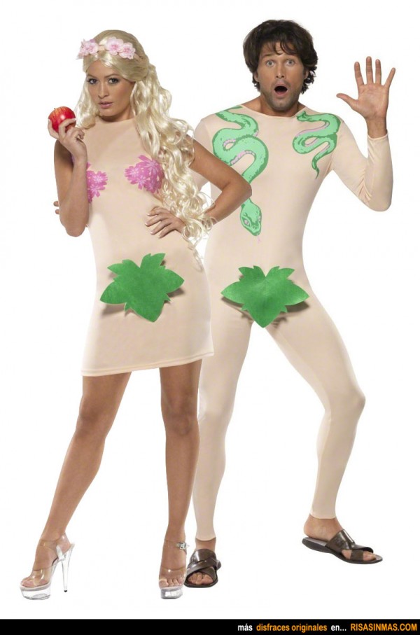 Disfraces originales: Adán y Eva.