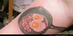 Tatuajes divertidos: Huevos fritos