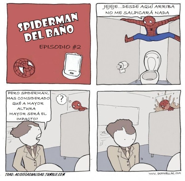 Spiderman del baño