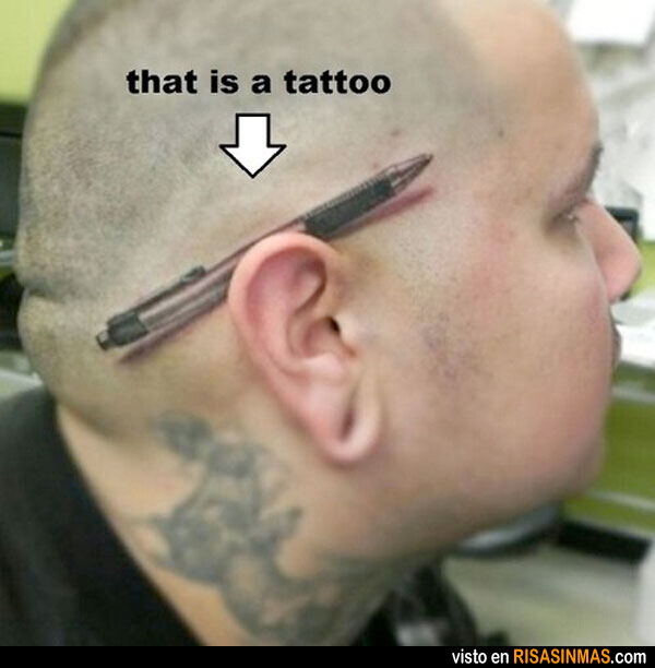 No es real, es un tatuaje