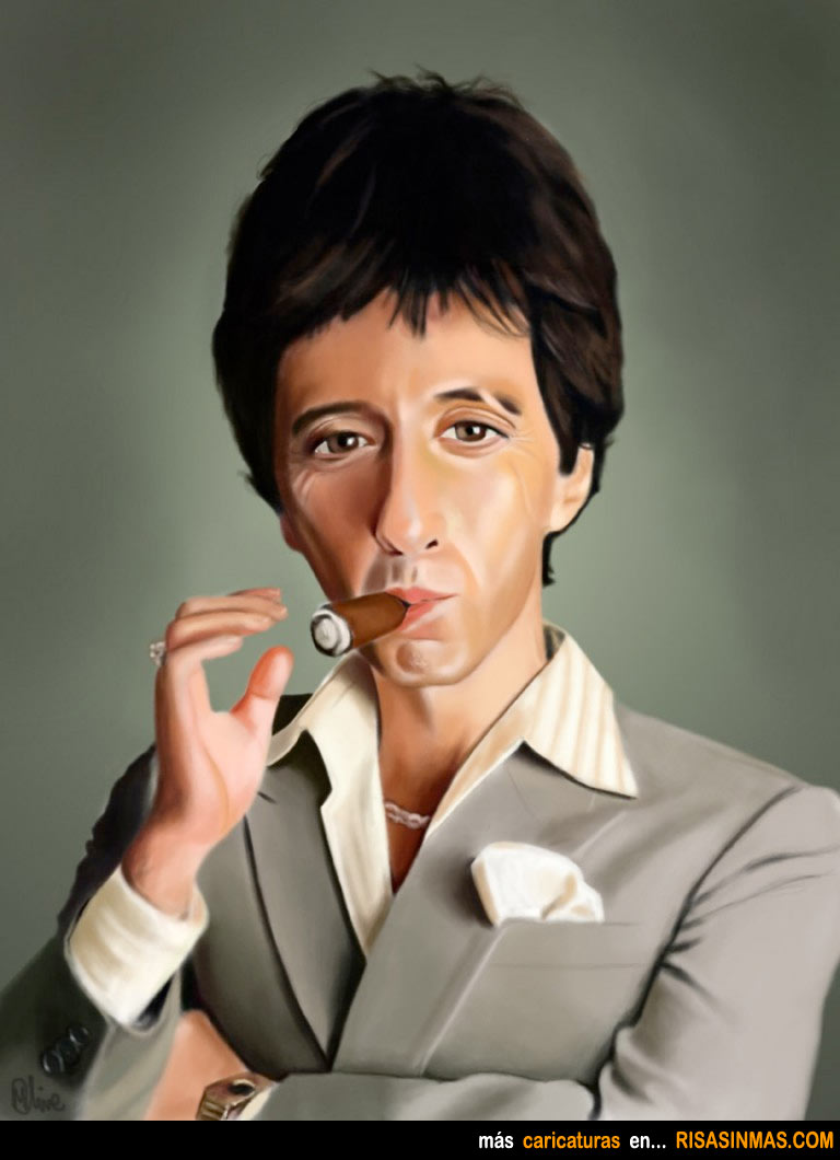 Caricatura de Al Pacino (Scarface)