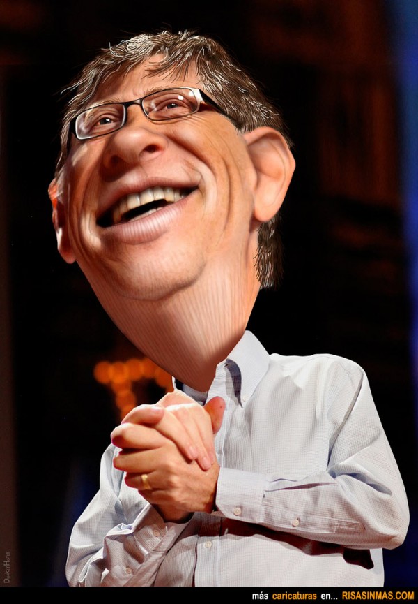 Caricatura de Bill Gates