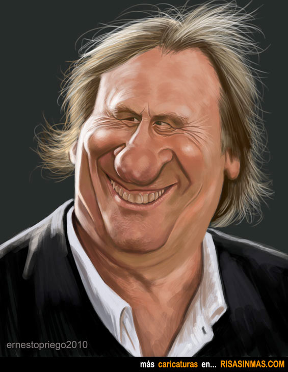 Caricatura de Gerard Depardieu