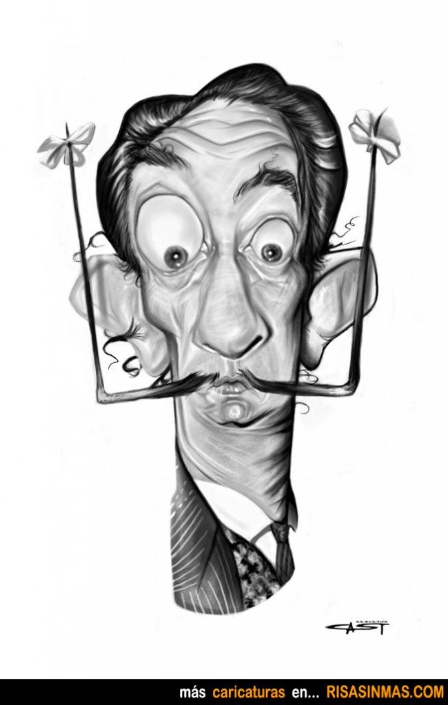 Caricatura de Salvador Dali.
