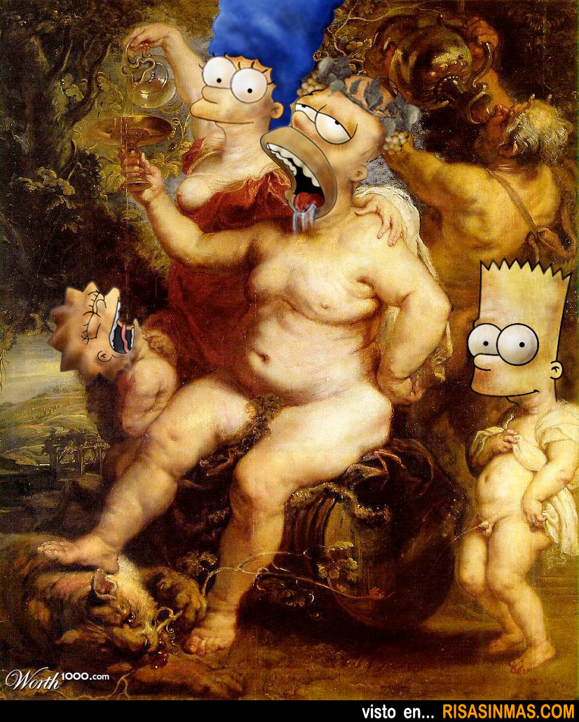 BACO de Peter Paul Rubens versión Los Simpson