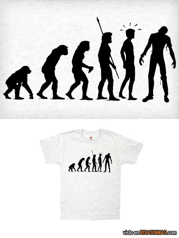 Camisetas divertidas: Evolución Zombie