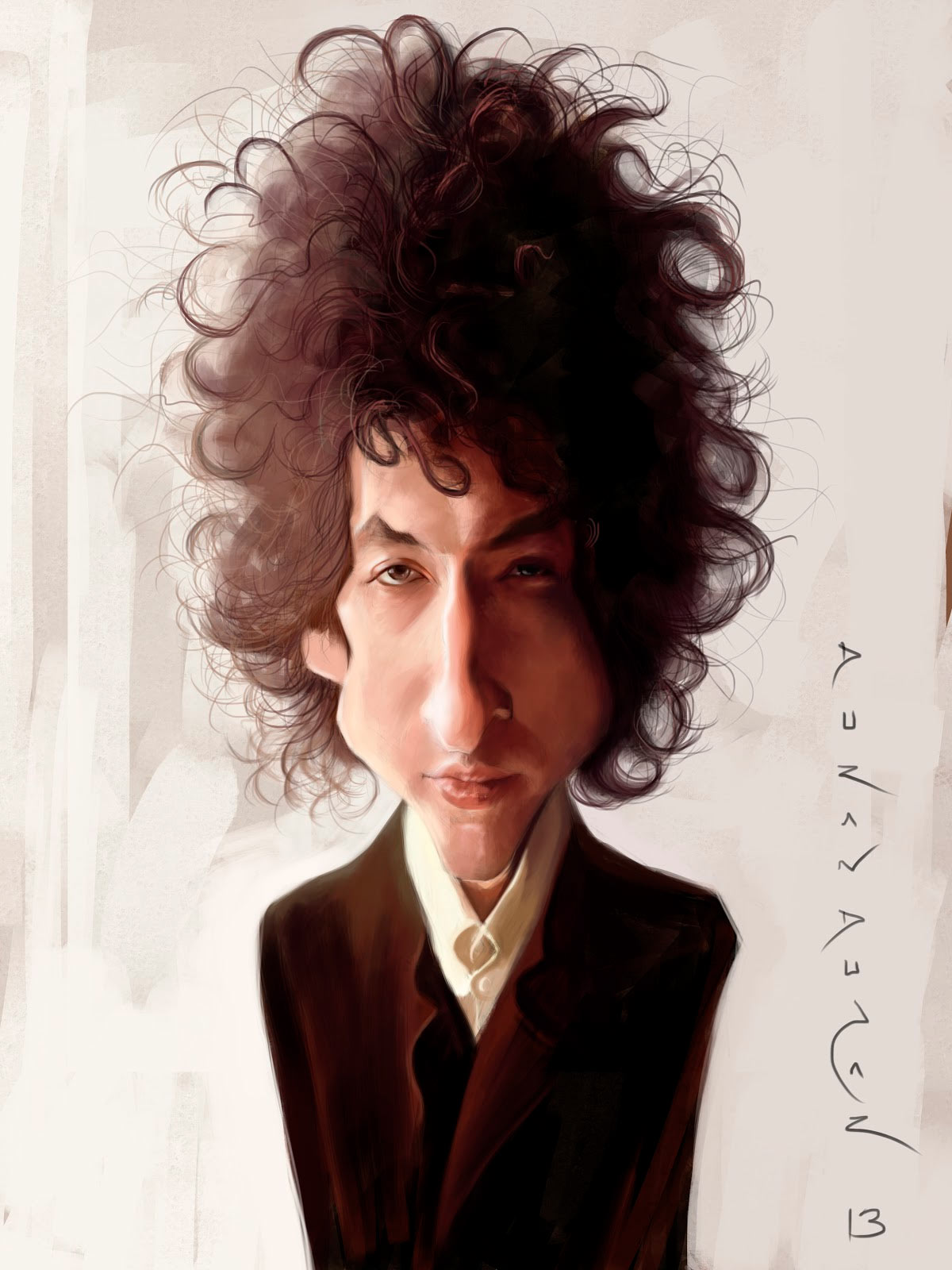 Caricatura de Bob Dylan