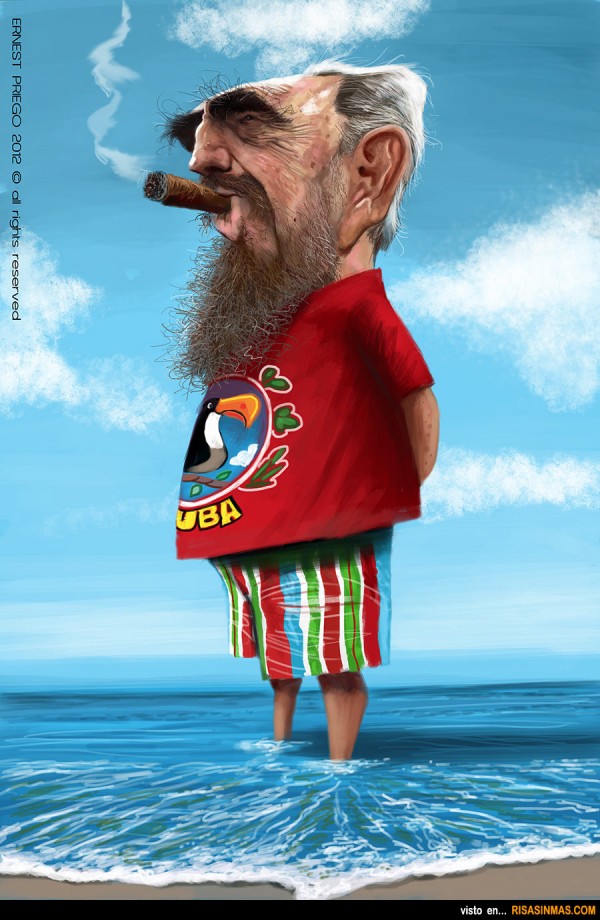 Caricatura de Fidel Castro