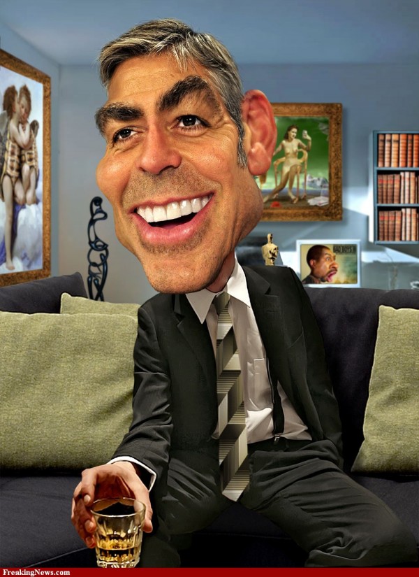 Caricatura de George Clooney
