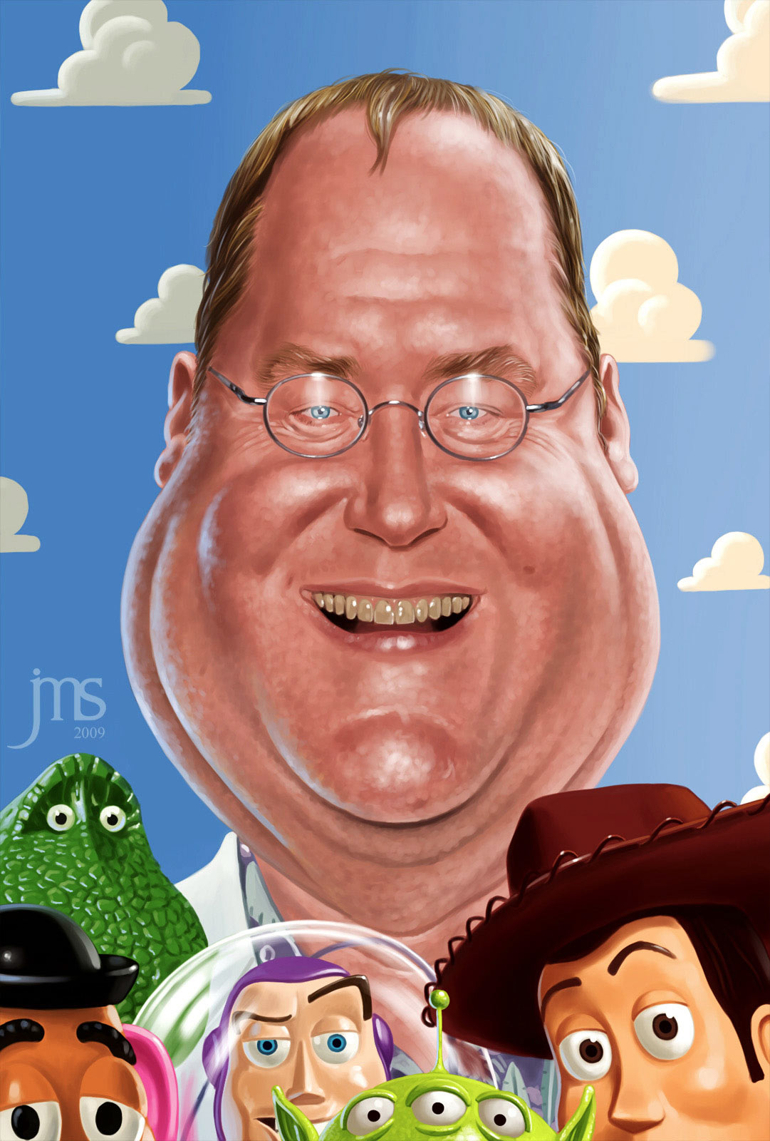 Caricatura de John Lasseter