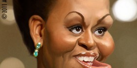 Caricatura de Michelle Obama