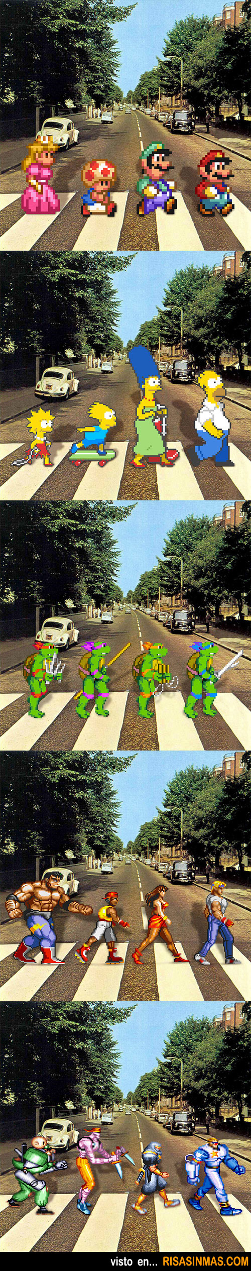 Homenaje a los Beatles al cruzar Abbey Road