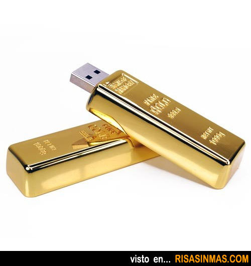 Memoria USB Lingote de oro