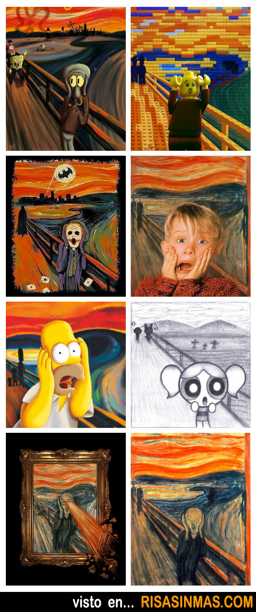 Distintas imágenes de El grito de Munch