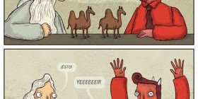 Dios crea los camellos y los dromedarios