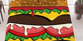 La cama de un amante de las hamburguesas