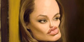 Caricatura de Angelina Jolie