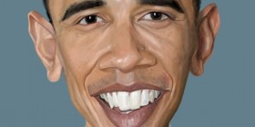 Caricatura de Barack Obama