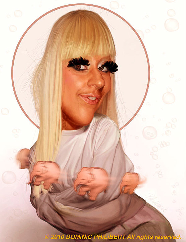 Caricatura de Lady Gaga
