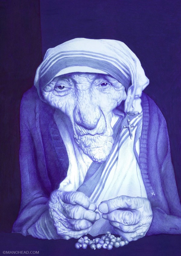 Caricatura de Madre Teresa de Calcutá