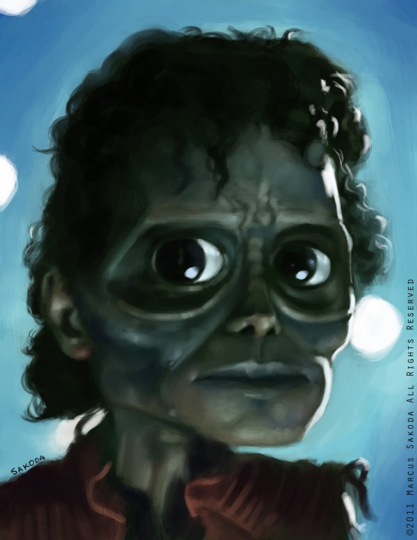 Caricatura de Michael Jackson en Thriller