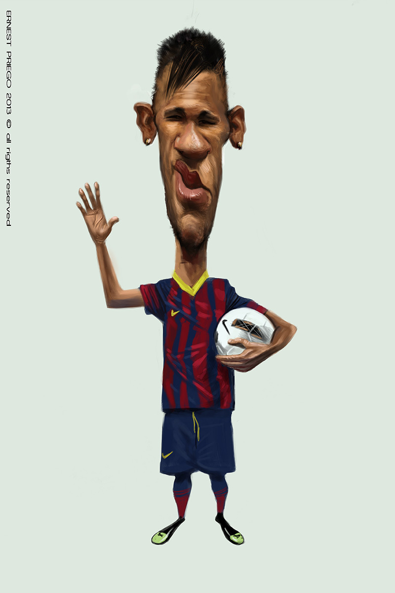 Caricatura de Neymar