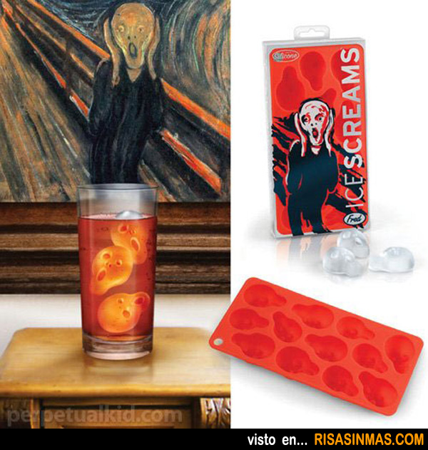 Cubitos de hielo El grito de Edvard Munch