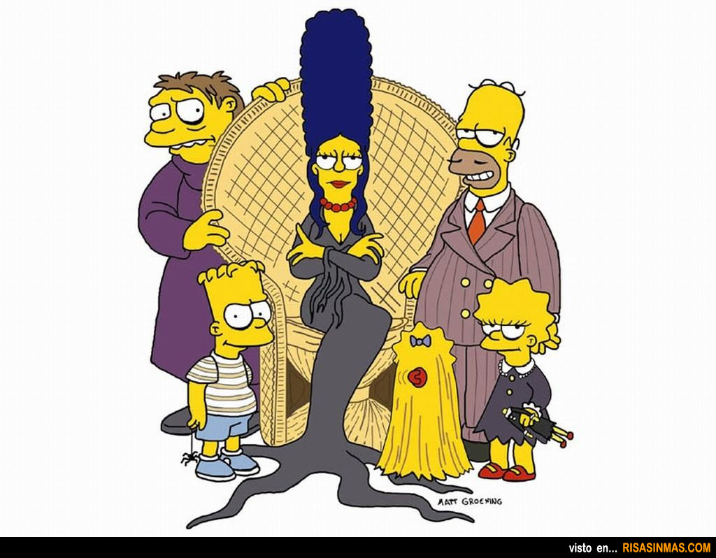 Los Simpson como La Familia Addams
