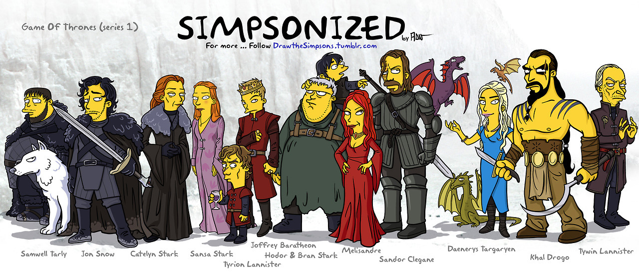 Los personajes de Juego de Tronos con el estilo de Los Simpson