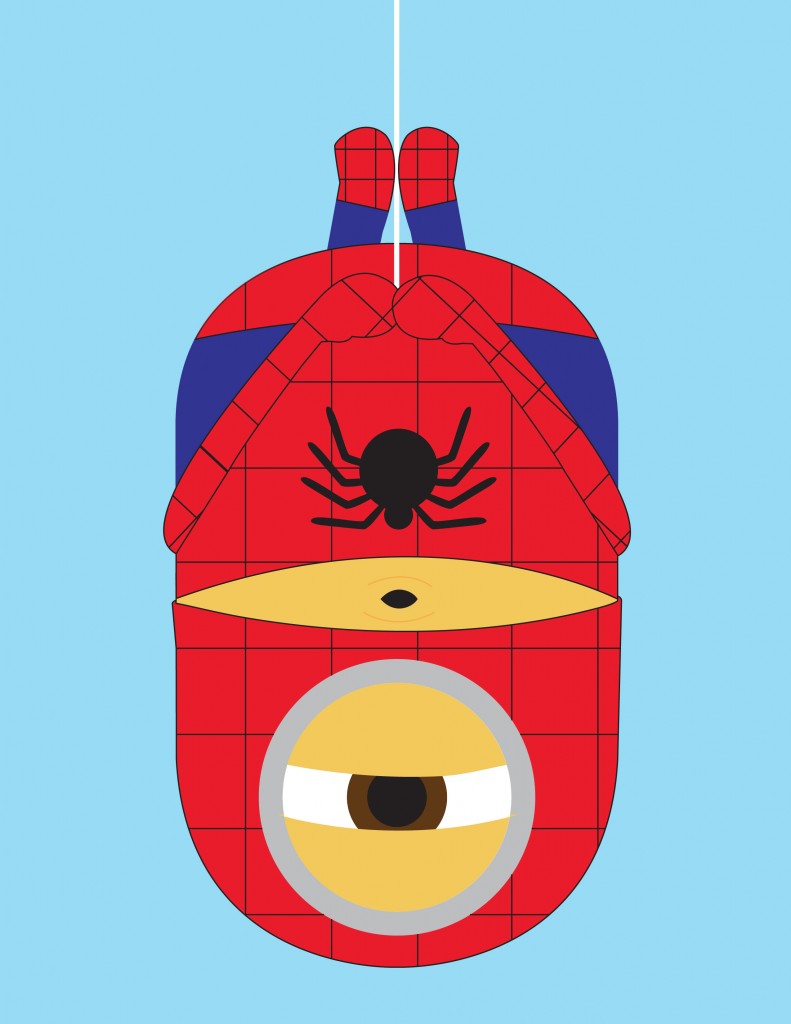 Minions como superhéroes: Spiderman