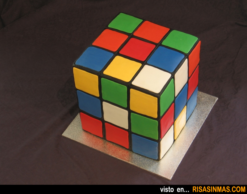 Tartas originales: Cubo de Rubik