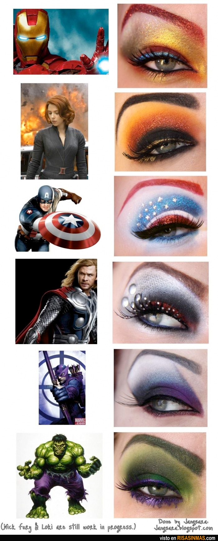 Maquillaje inspirado en los Vengadores