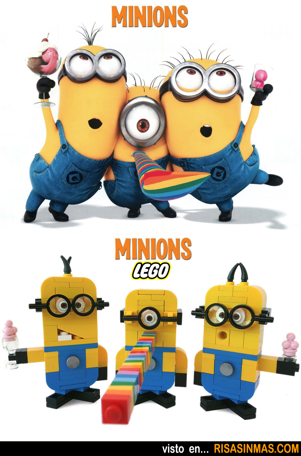 Parecidos razonables: Minions y Minions LEGO