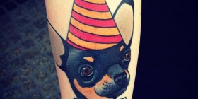 Un divertido tatuaje de tu perrete
