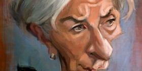 Caricatura de Christine Lagarde