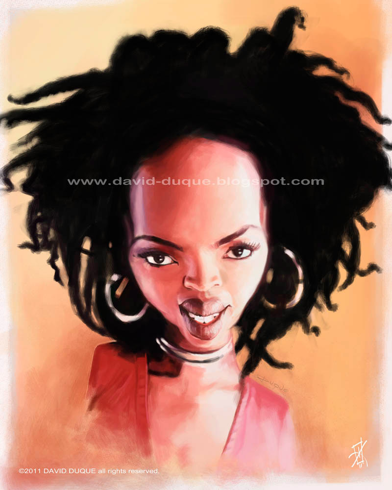 Caricatura de Lauryn Hill