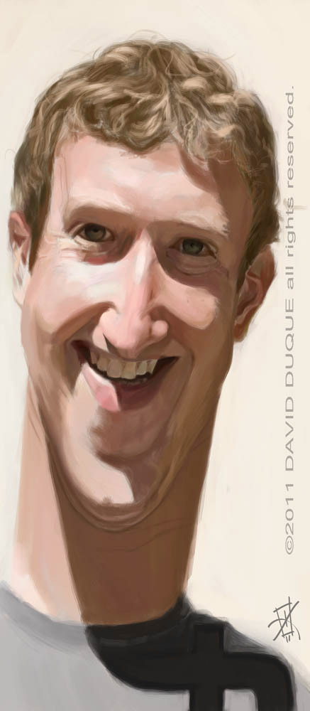 Caricatura de Mark Zuckerberg