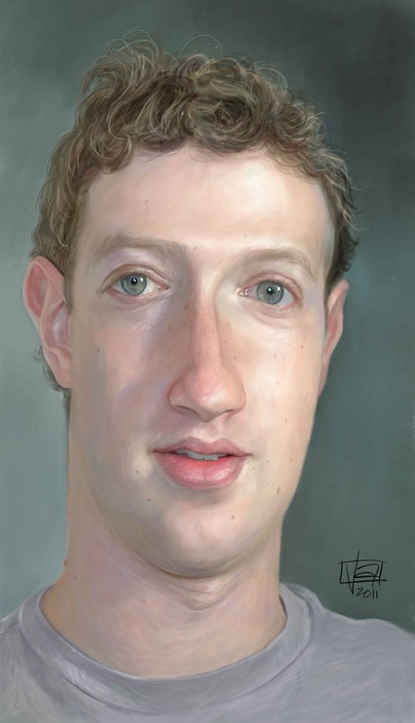 Caricatura de Mark Zuckerberg