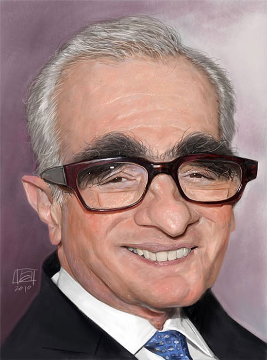 Caricatura de Martin Scorsese