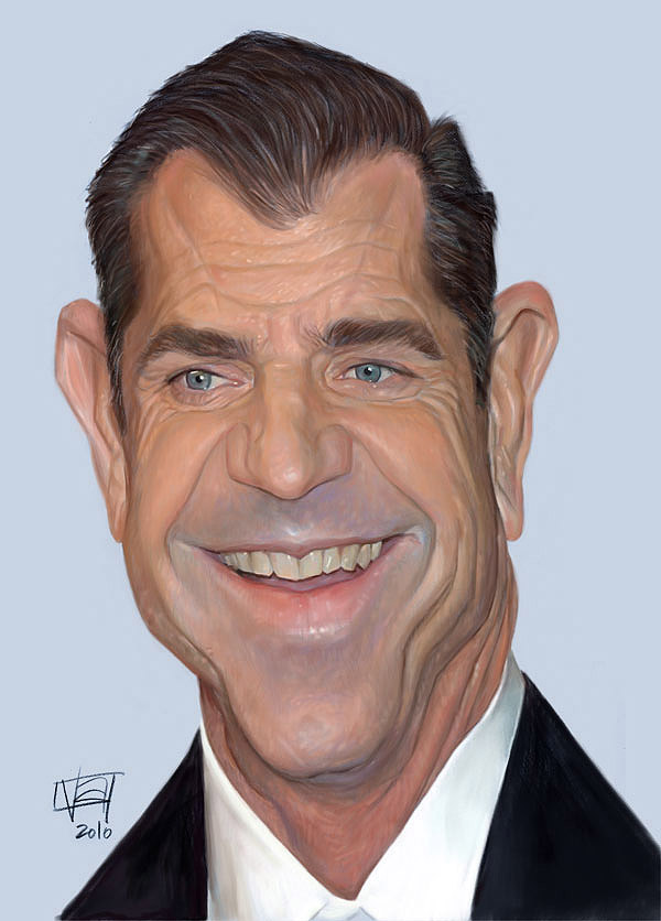 Caricatura de Mel Gibson