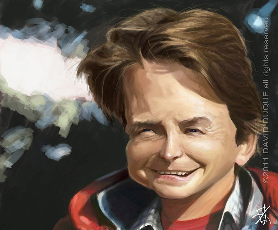 Caricatura de Michael J. Fox